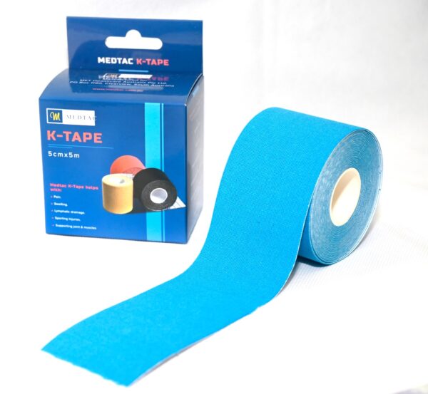 Get your medtac's synthethic K tape roll in different colors. Size ( 5cm * 5m) is available.